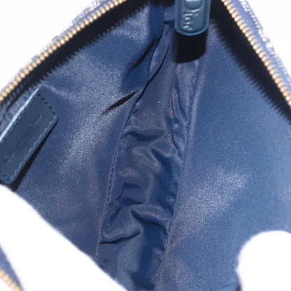 Christian Dior Vintage Saddle Bag Canvas, Navy, Canvas, Clutch