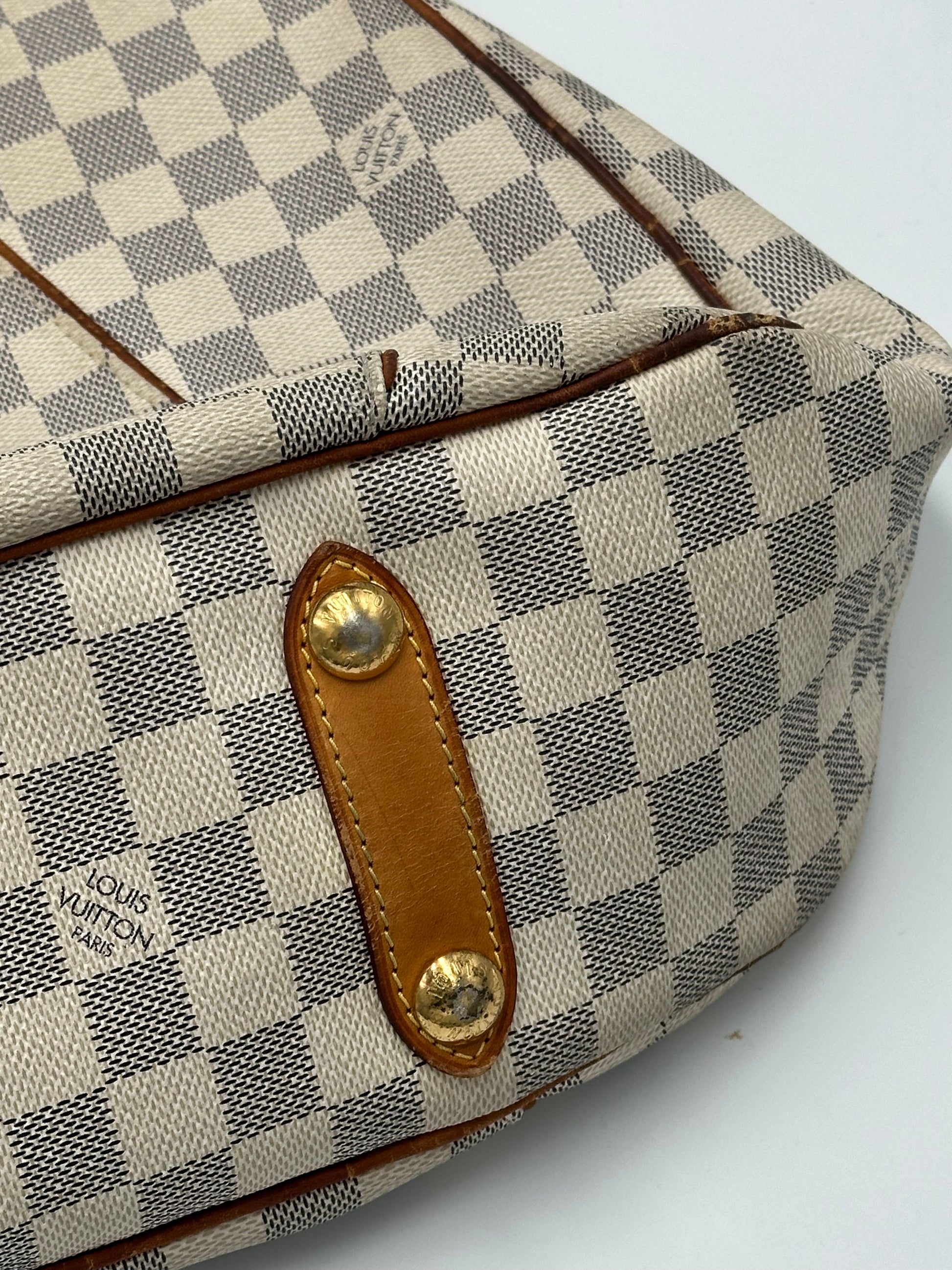 Louis Vuitton Galliera Handbag Damier, BROWN, LEATHER, Shoulder bag