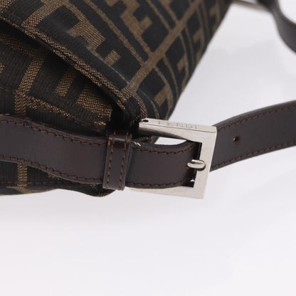 Fendi Zucchino Mamma Baguette Canvas, Brown, Canvas, Shoulder Bag