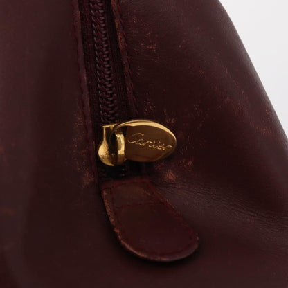Cartier Must Line Leather, Burgundy, Leather, Handbag