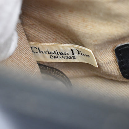Christian Dior Vintage Trotter Boston Diorissimo Canvas, Navy, Canvas, Handbag