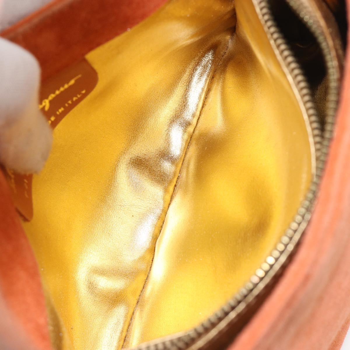 Salvatore Ferragamo Vintage Top handle Suede, Orange, Suede, Handbag