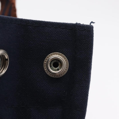 Hermes Fourre Tout Toile, Navy, Canvas, Tote Bag