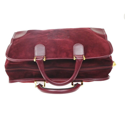 Loewe Amazona Suede, Burgundy, Suede, Handbag