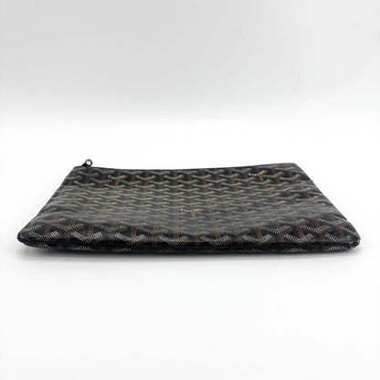 Goyard Senat Zip Coated Canvas, Black, Canvas, Clutch