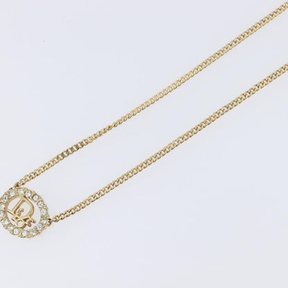 Christian Dior Vintage Logo Pendant Metal, Gold, Metal, Necklace