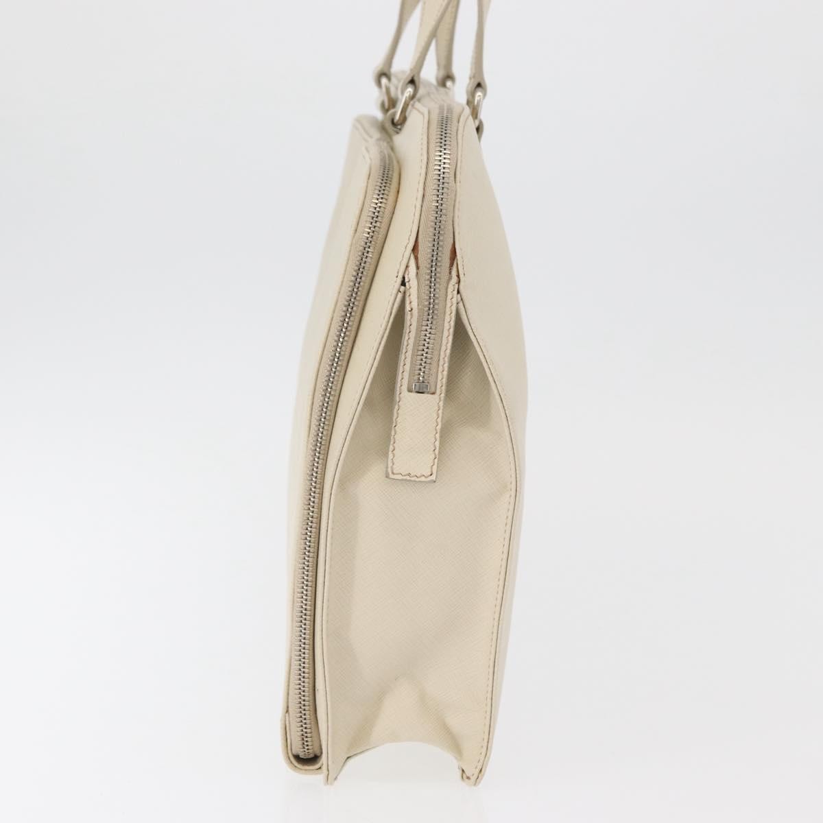 Prada Convertible Travel Saffiano Leather, Beige, Leather, Briefcase