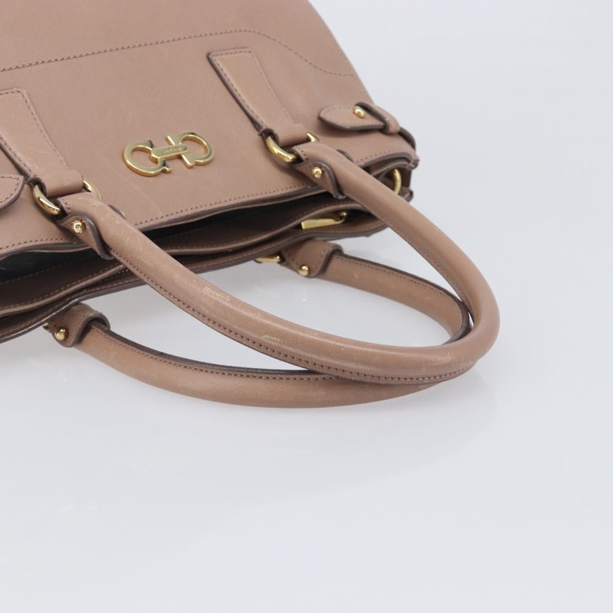 Salvatore Ferragamo Batik Leather, Beige, Leather, Tote Bag