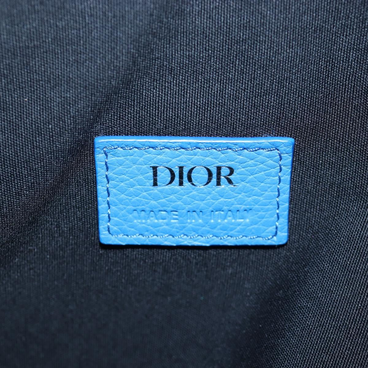 Christian Dior Saddle Leather, Blue, Leather, Crossbody Bag