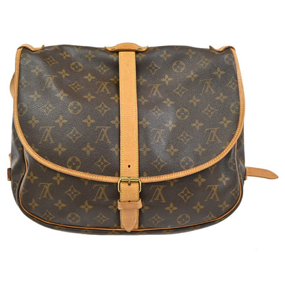 Louis Vuitton Saumur Monogram Canvas, Brown, Canvas, Handbag