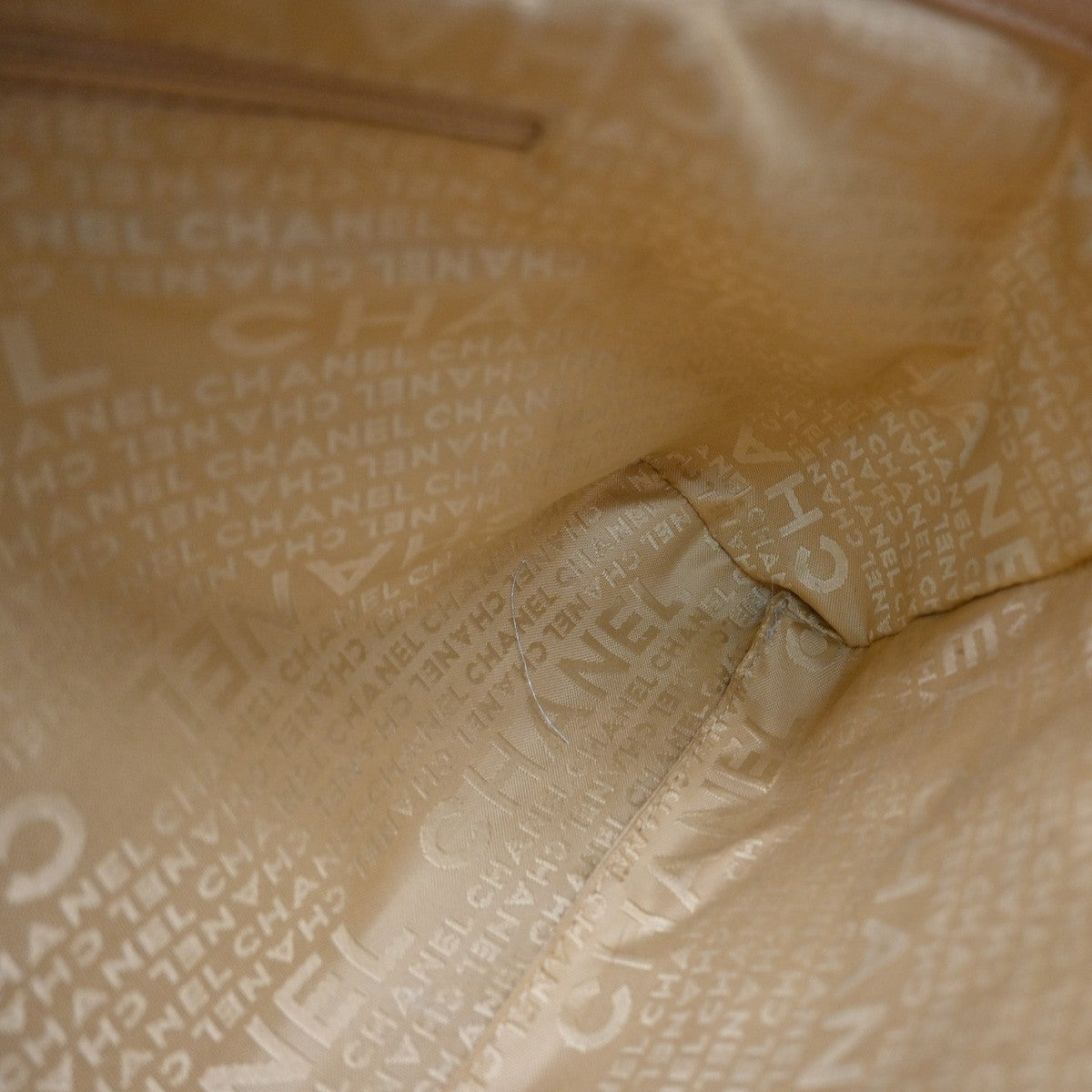 Chanel Vintage Handle CC Caviar, Beige, Leather, Tote Bag