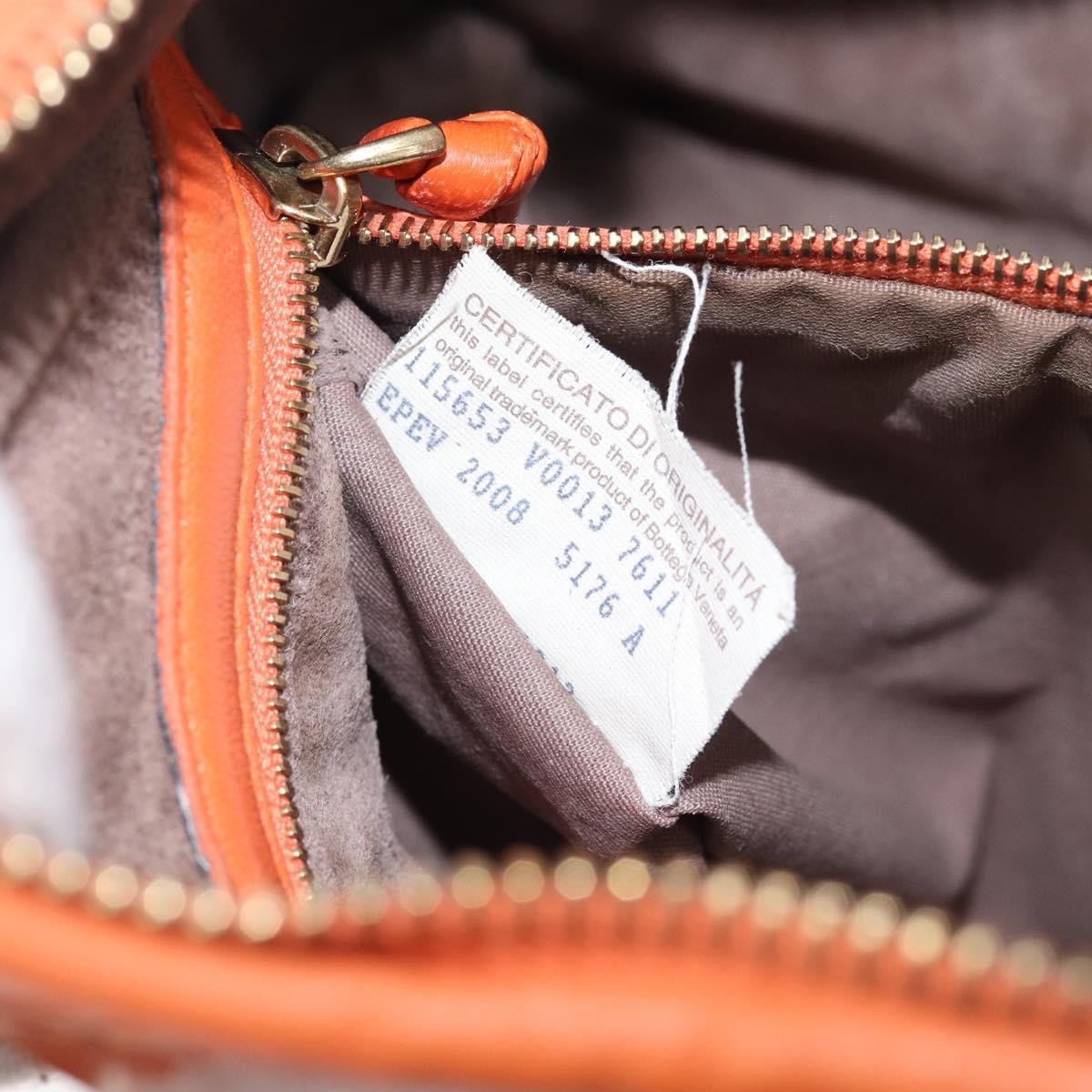 Bottega Veneta Veneta Hobo Intrecciato Nappa, Orange, Leather, Shoulder Bag