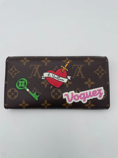 Louis Vuitton Portefeuille Sarah Wallet Monogram Empreinte, BROWN, CANVAS, Wallets