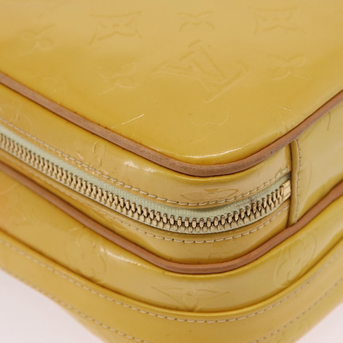 Louis Vuitton Wooster Monogram Vernis, Yellow, Patent Leather, Handbag