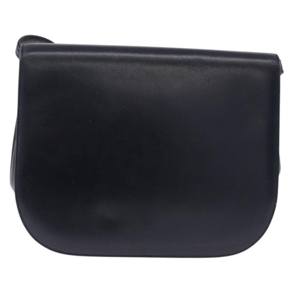 Salvatore Ferragamo Gancini Leather, Navy, Leather, Shoulder Bag
