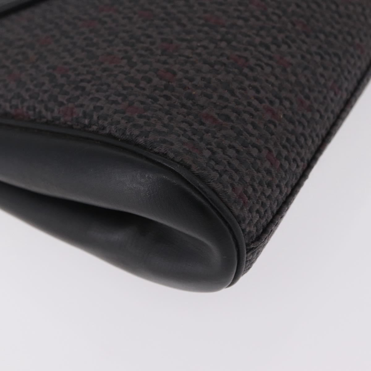 Saint Laurent Vintage Clutch Canvas, Gray, Canvas, Clutch