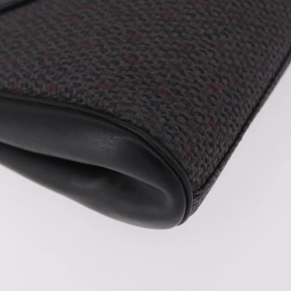 Saint Laurent Vintage Clutch Canvas, Gray, Canvas, Clutch