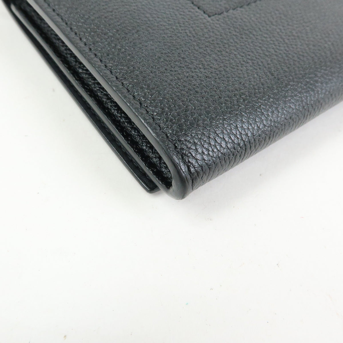 Balenciaga Logo Wallet with Strap Embossed Leather, Black, Leather, Crossbody Bag
