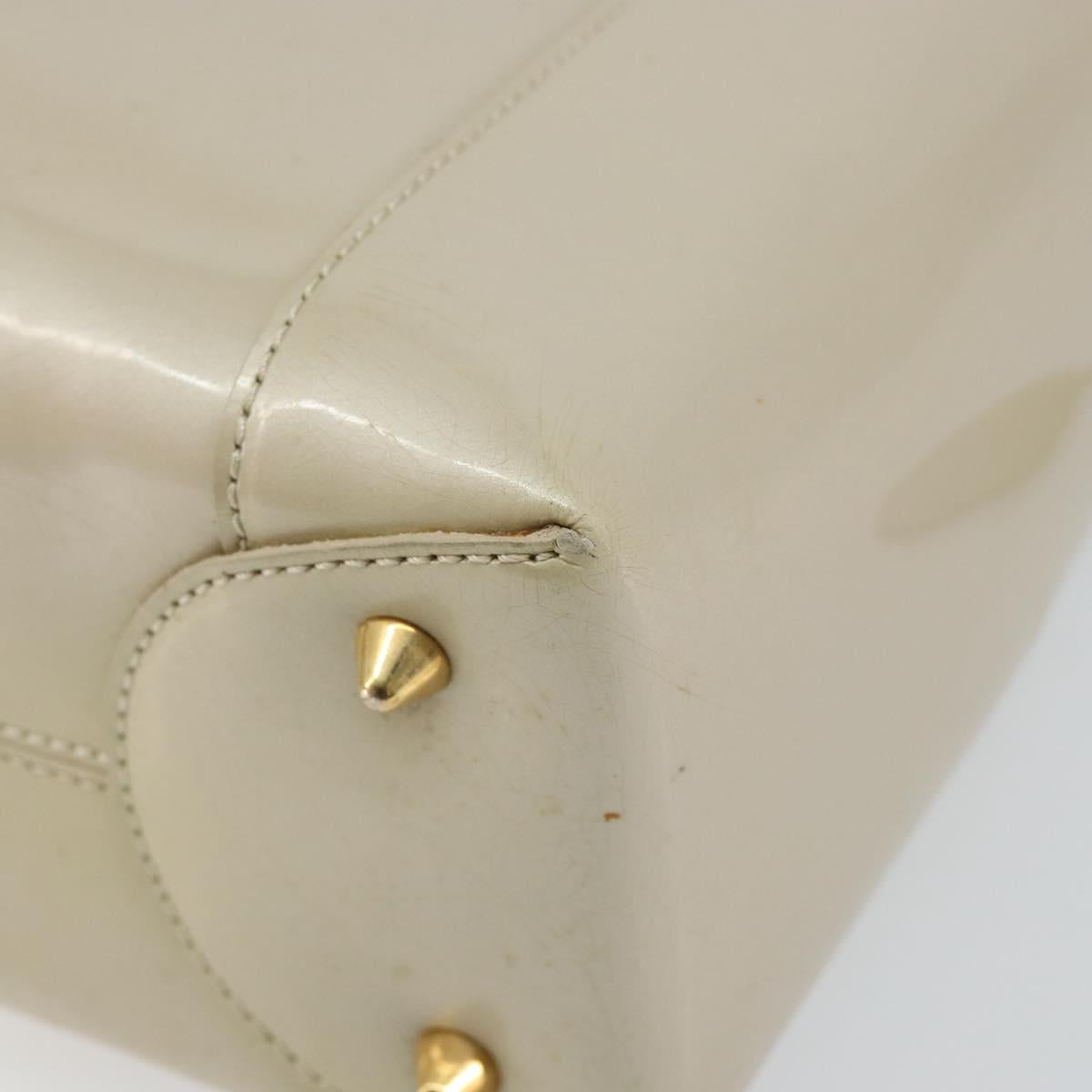Christian Dior Diorissimo Tote Patent leather, BEIGE, LEATHER, Tote bag