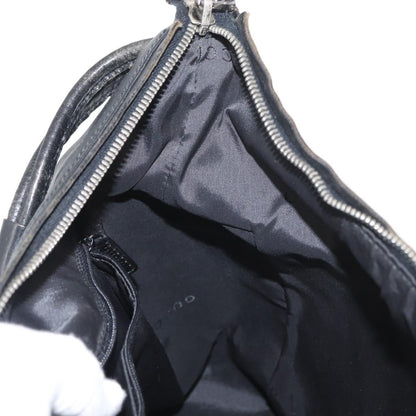 Gucci Vintage Interlocking G Flap Shoulder Bag Leather, BLACK, LEATHER, Shoulder bag