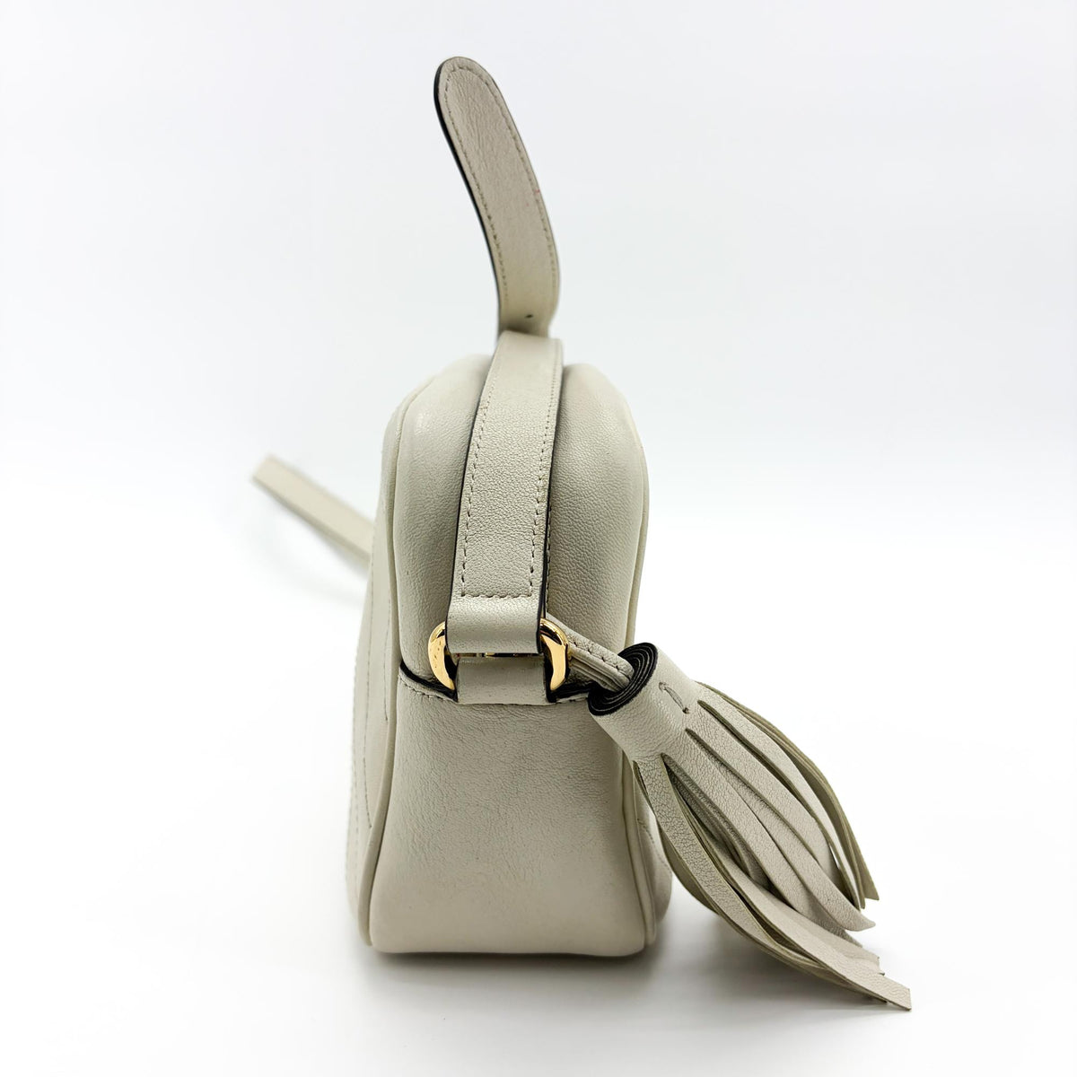 Gucci Soho Disco Nubuck, Beige, Calfskin, Crossbody Bag