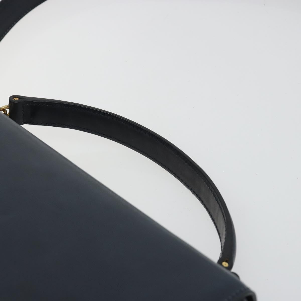 Celine Flap Shoulder Leather, Navy, Leather, Shoulder Bag