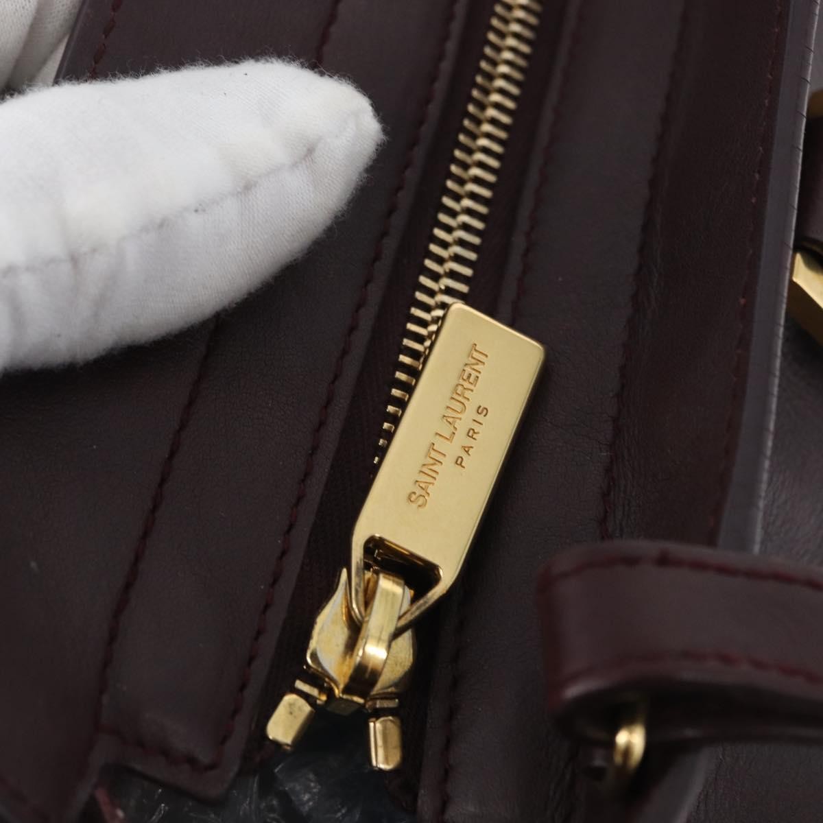 Saint Laurent Classic Y Cabas Leather, Purple, Leather, Tote Bag