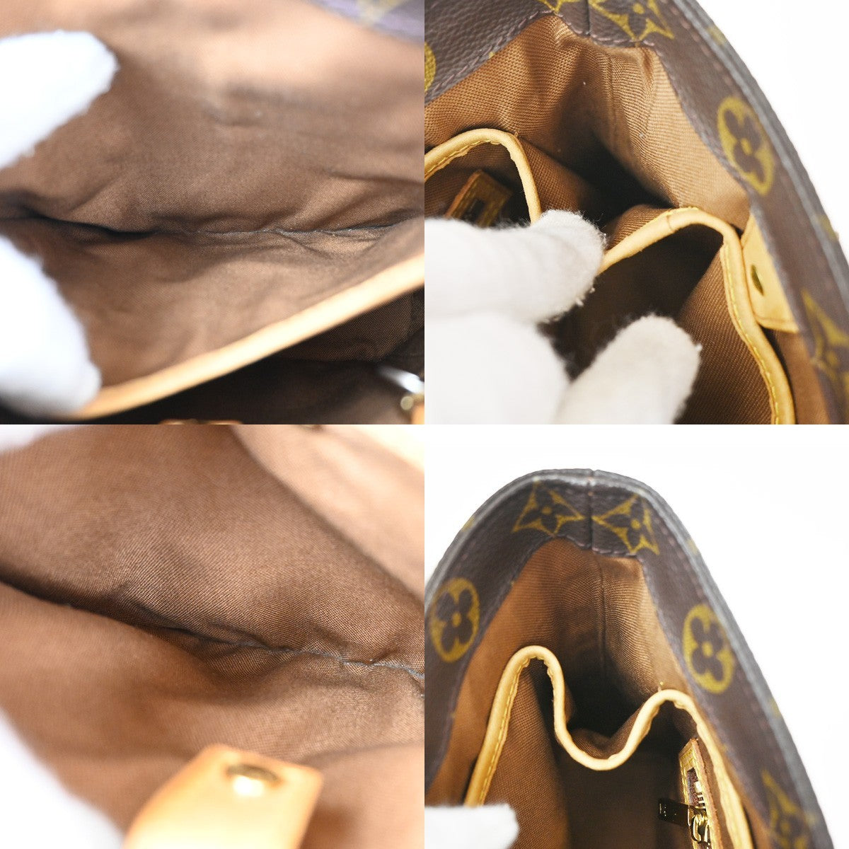 Louis Vuitton Vavin Monogram Empreinte Leather, Brown, Canvas, Handbag