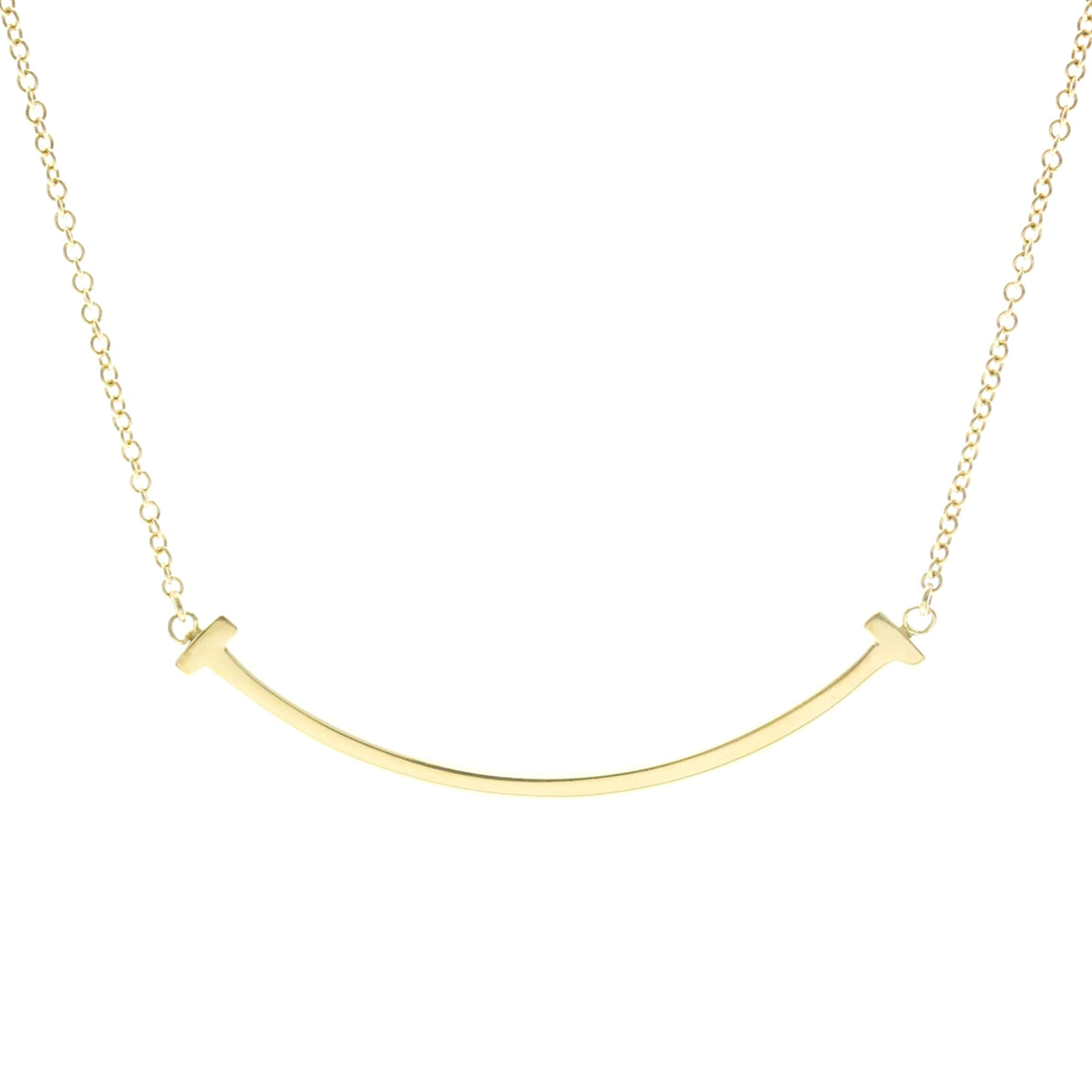 Tiffany & Co. T Smile Pendant 18K Yellow Gold, Gold, Yellow Gold, Necklace