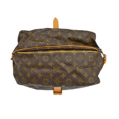 Louis Vuitton Saumur Monogram Canvas, Brown, Canvas, Shoulder Bag