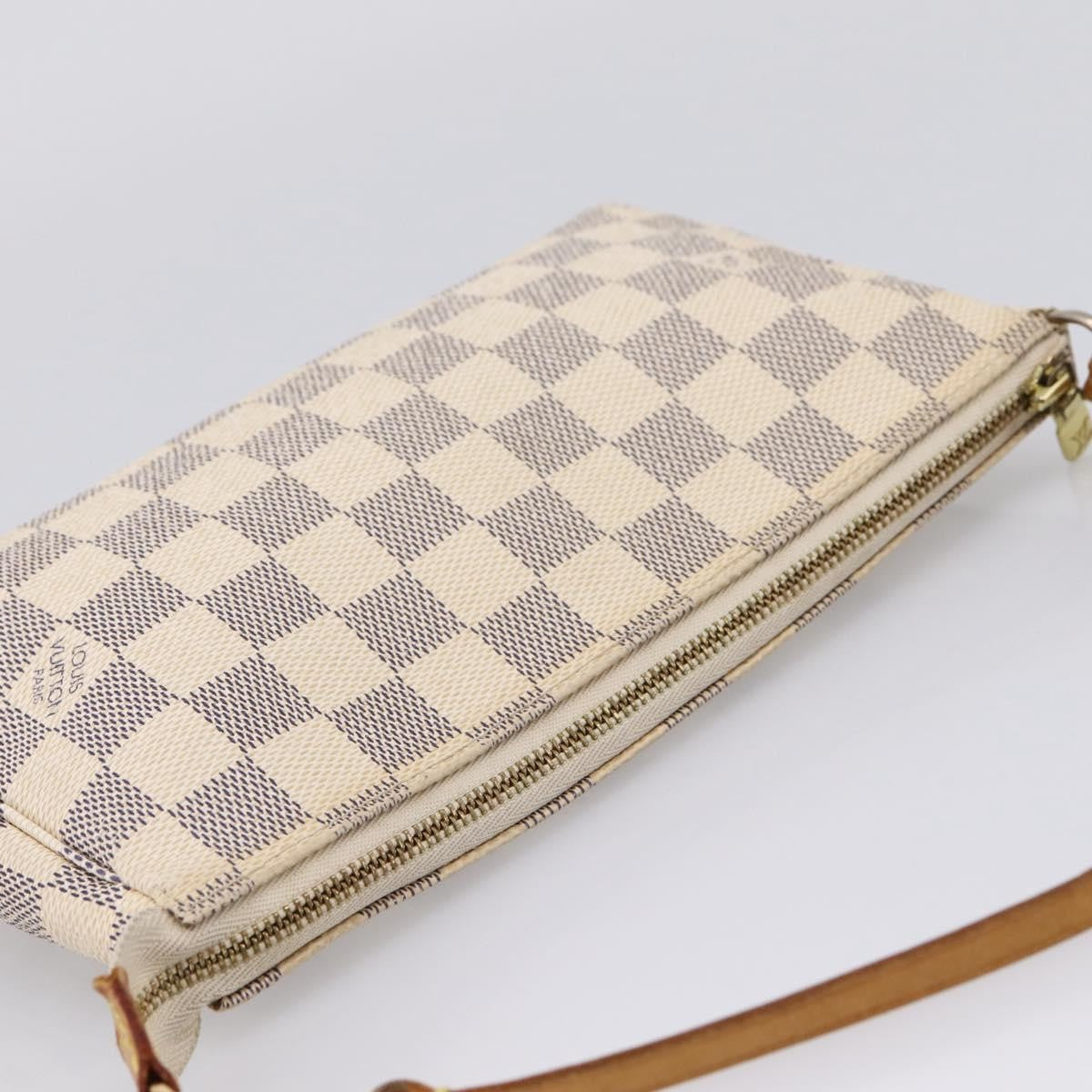 Louis Vuitton Pochette Accessoires NM Damier, White, Canvas, Clutch
