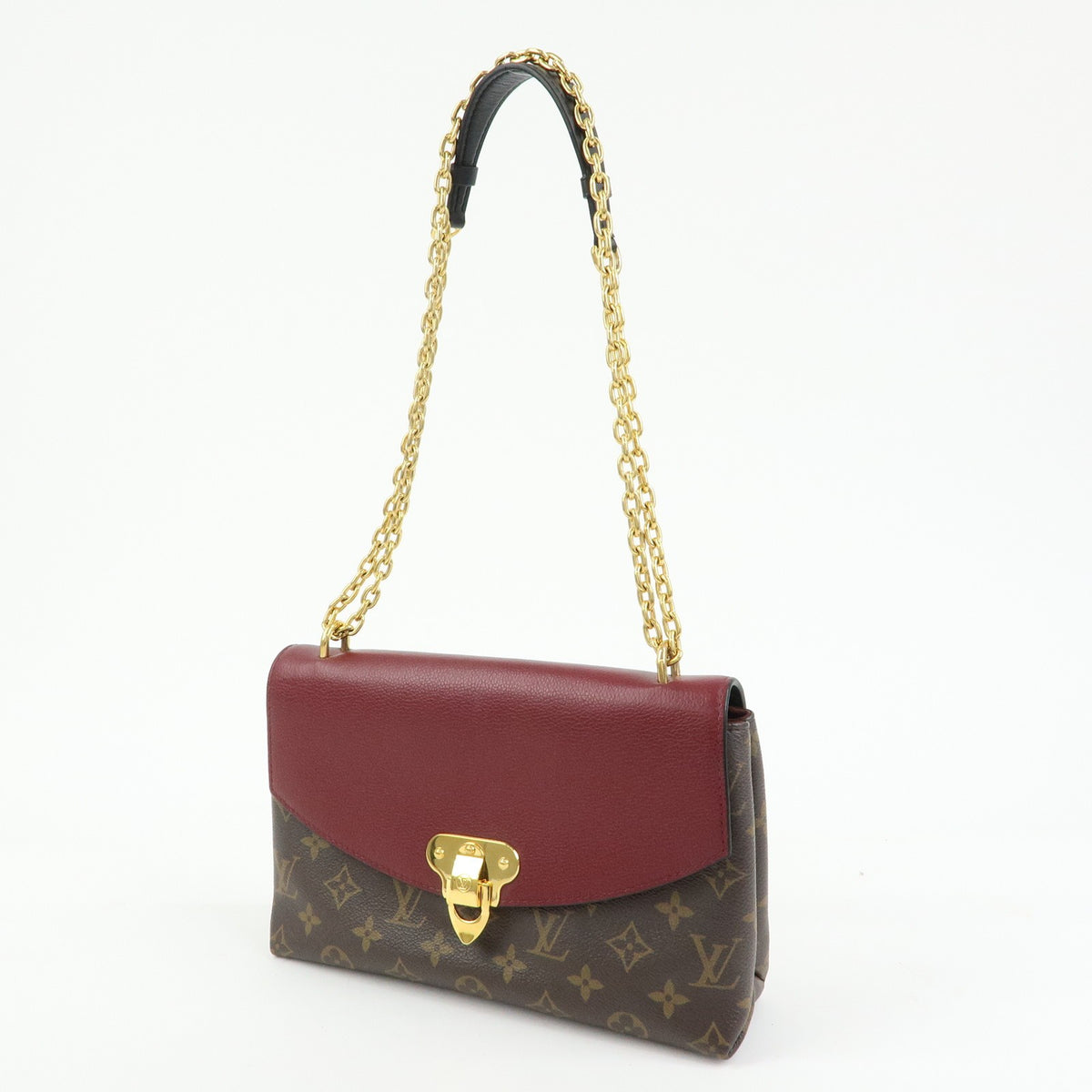 Louis Vuitton Saint Placide Monogram Canvas and Leather, Brown, Canvas, Handbag