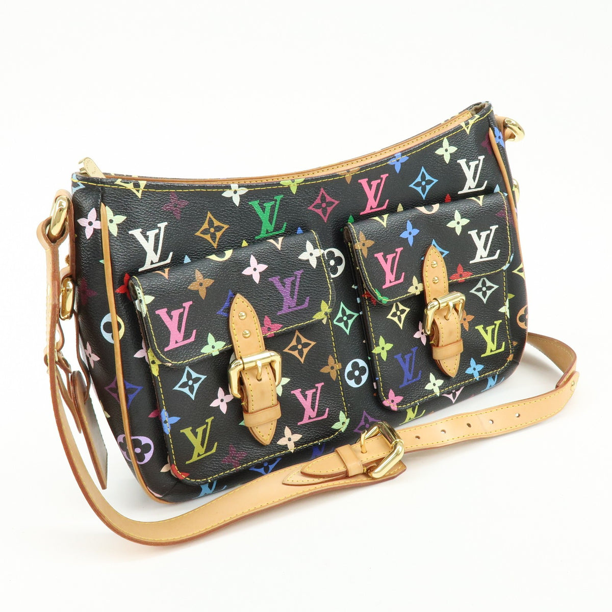 Louis Vuitton Lodge Monogram Multicolor, Black, Canvas, Handbag