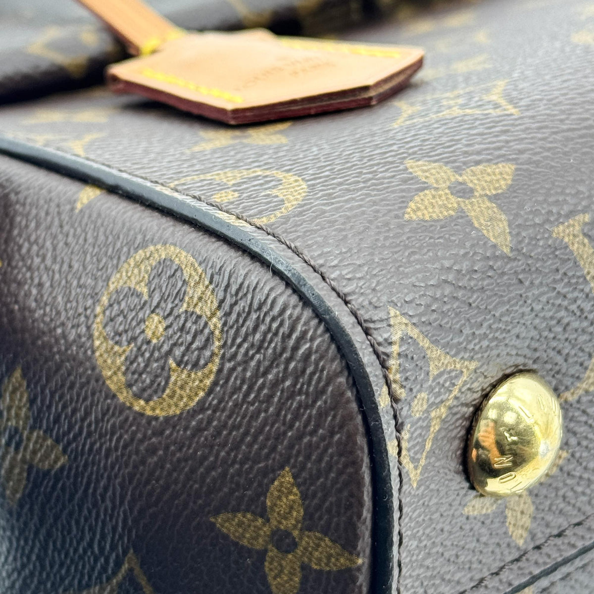 Louis Vuitton Cluny Top Handle Monogram Canvas, Brown, Canvas, Handbag
