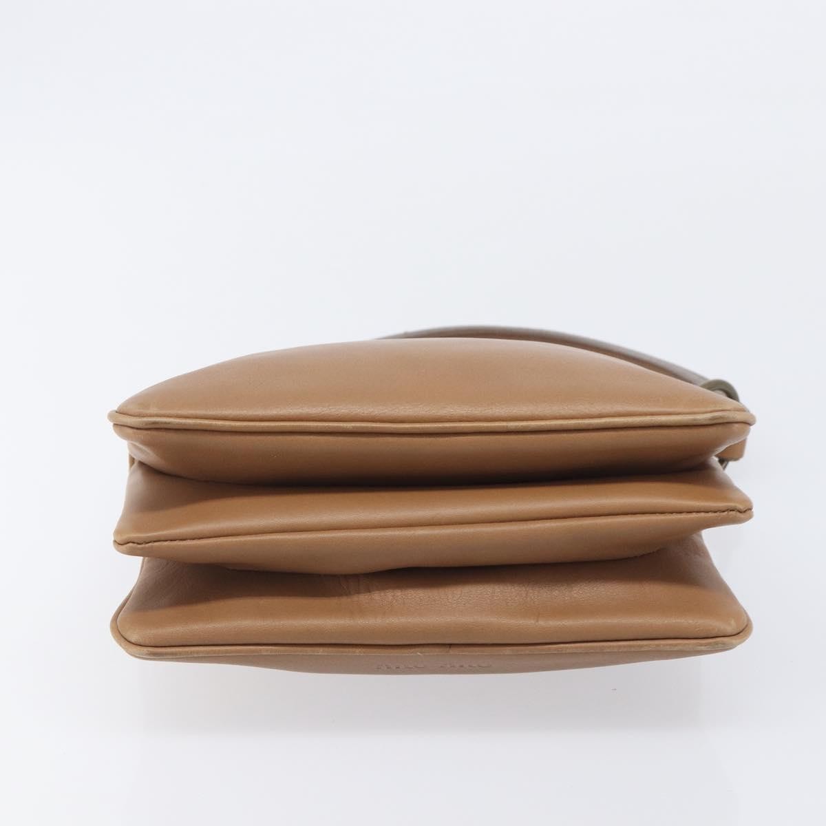 Miu Miu Beau Top Handle Leather, Brown, Leather, Handbag