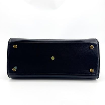 Saint Laurent Sac de Jour Leather, Navy, Leather, Handbag