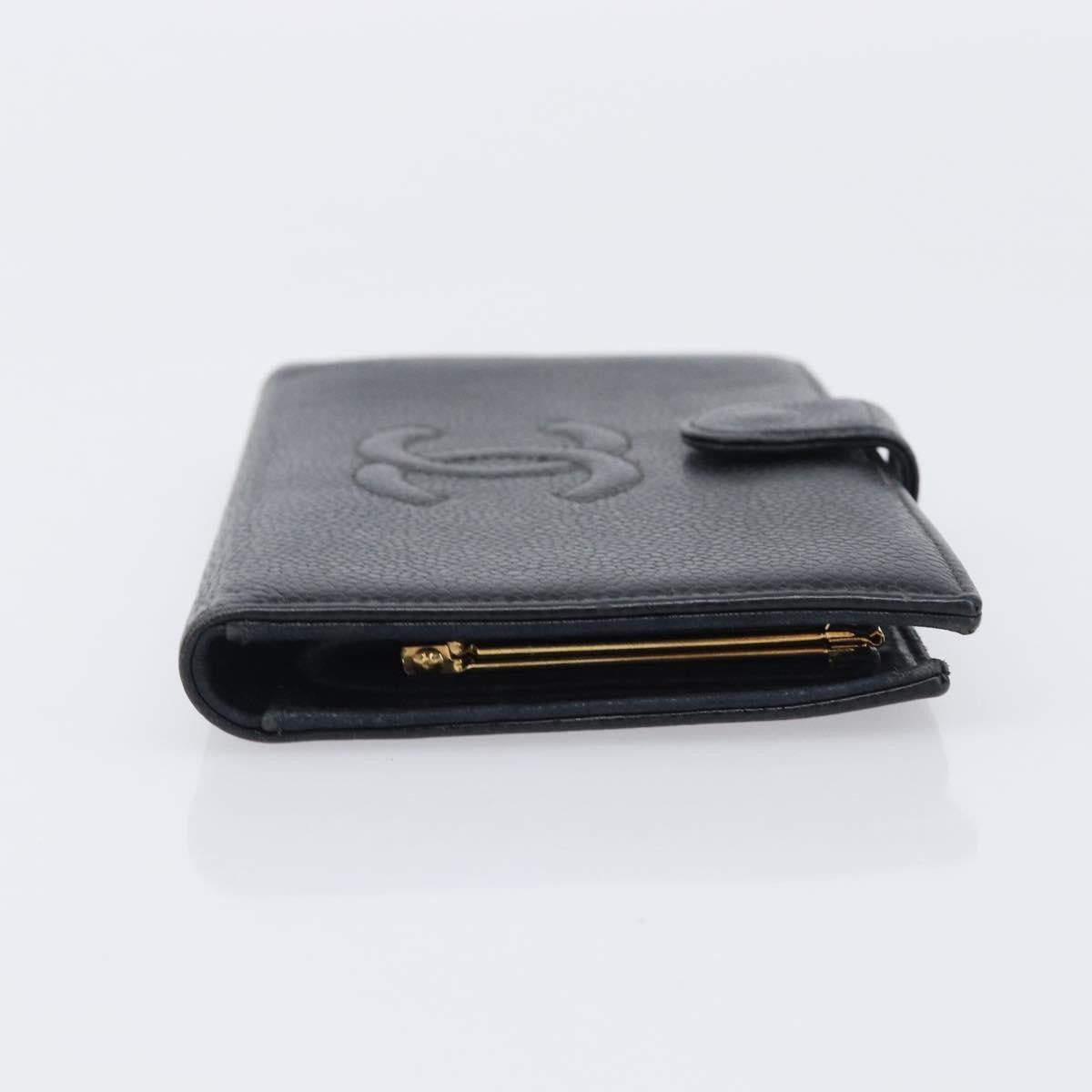 Chanel Timeless CC French Leather, Black, Calfskin, Wallet