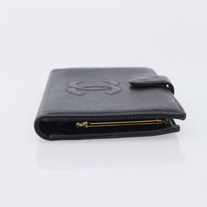 Chanel Timeless CC French Leather, Black, Calfskin, Wallet