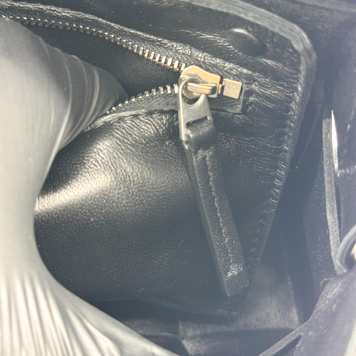 Bottega Veneta Cassette Maxi Intrecciato Leather, Black, Leather, Crossbody Bag