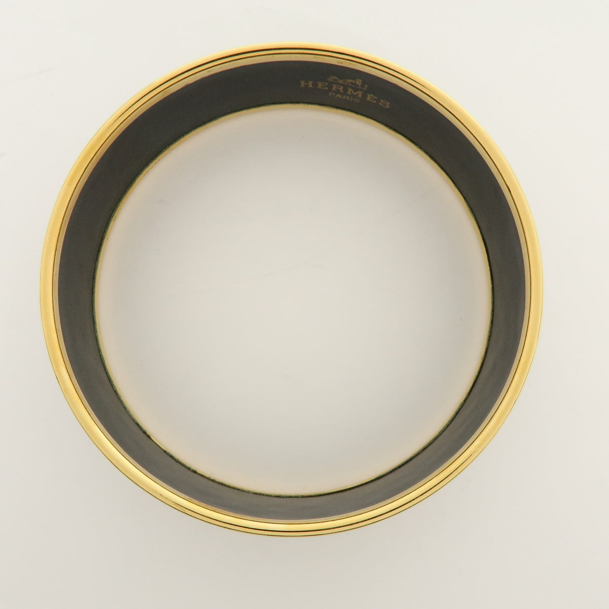 Hermes Caleche Bangle Enamel, Gold, Gold Plated, Bracelet