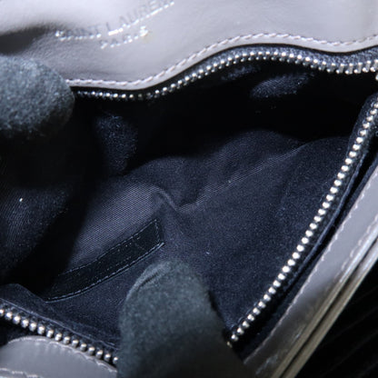 Saint Laurent Loulou Matelasse Chevron Leather, Gray, Leather, Shoulder Bag