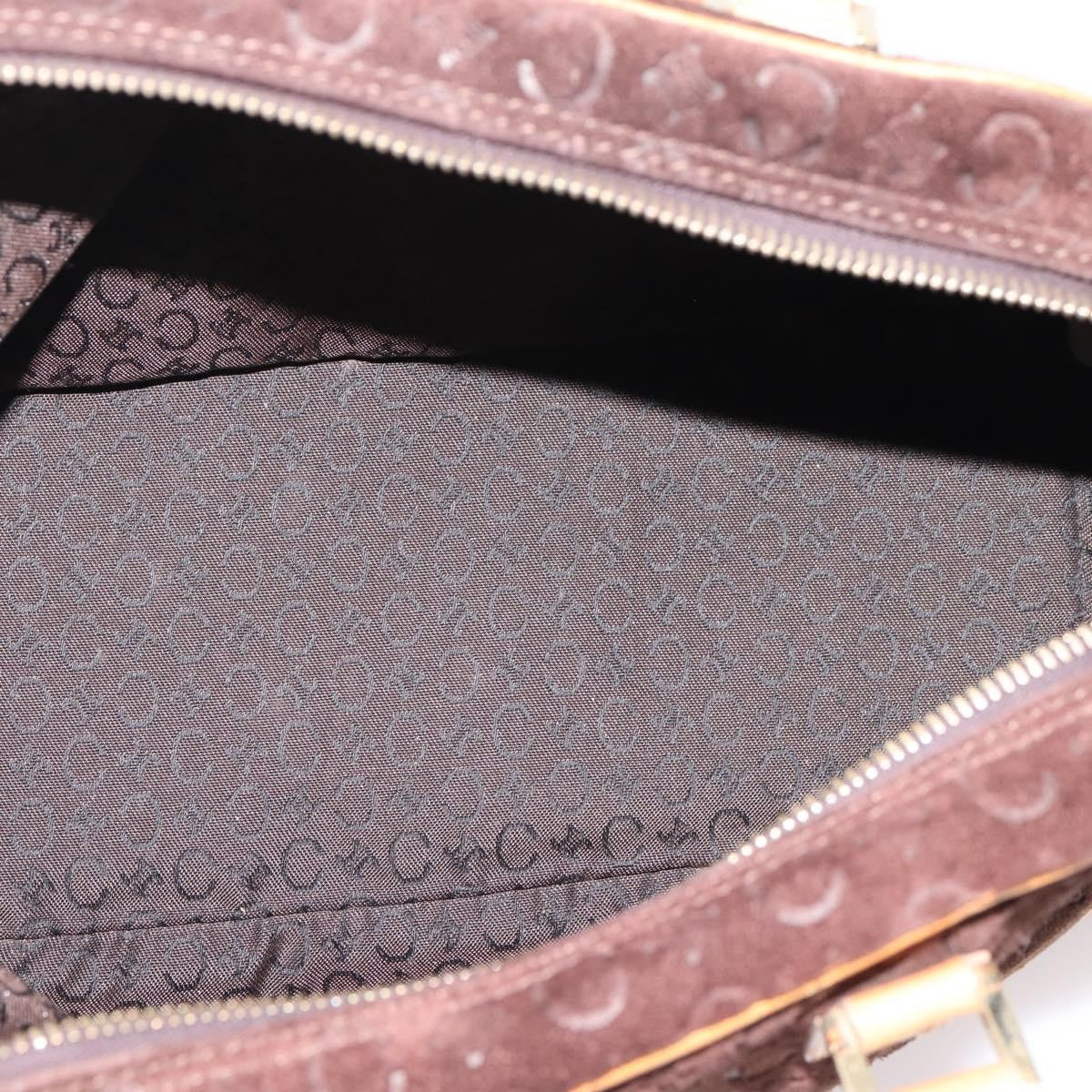 Celine C Macadam Suede and Leather, Brown, Suede, Handbag