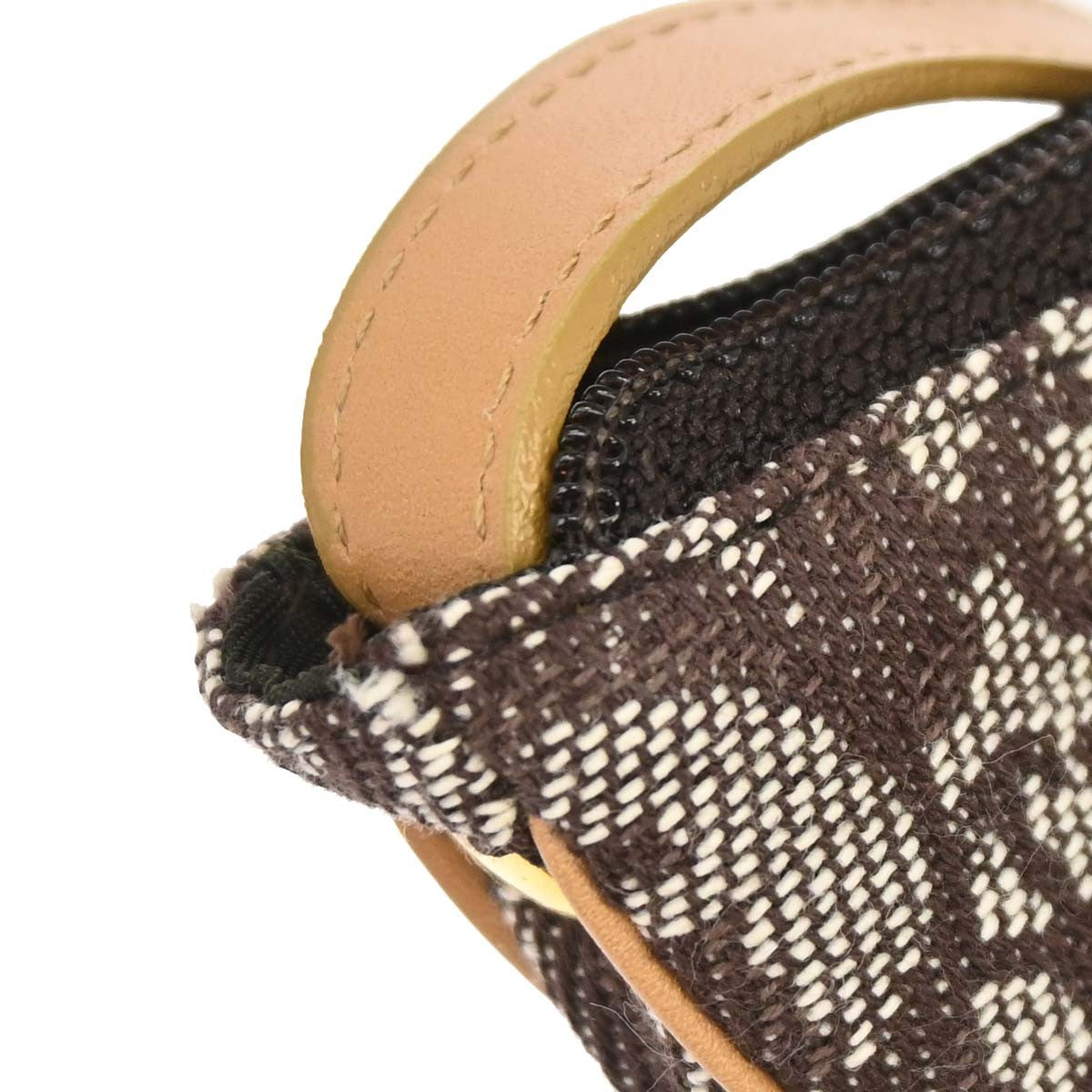 Christian Dior Vintage Saddle Zip Coin Purse Diorissimo Canvas, Brown, Canvas, Clutch