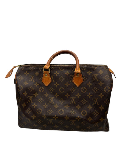 Louis Vuitton Speedy Monogram Canvas, Brown, Canvas, Handbag
