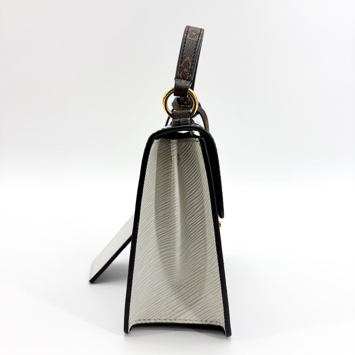 Louis Vuitton Spring Street NM Monogram Vernis with Monogram Canvas and Epi Leather, Black, Patent Leather, Handbag
