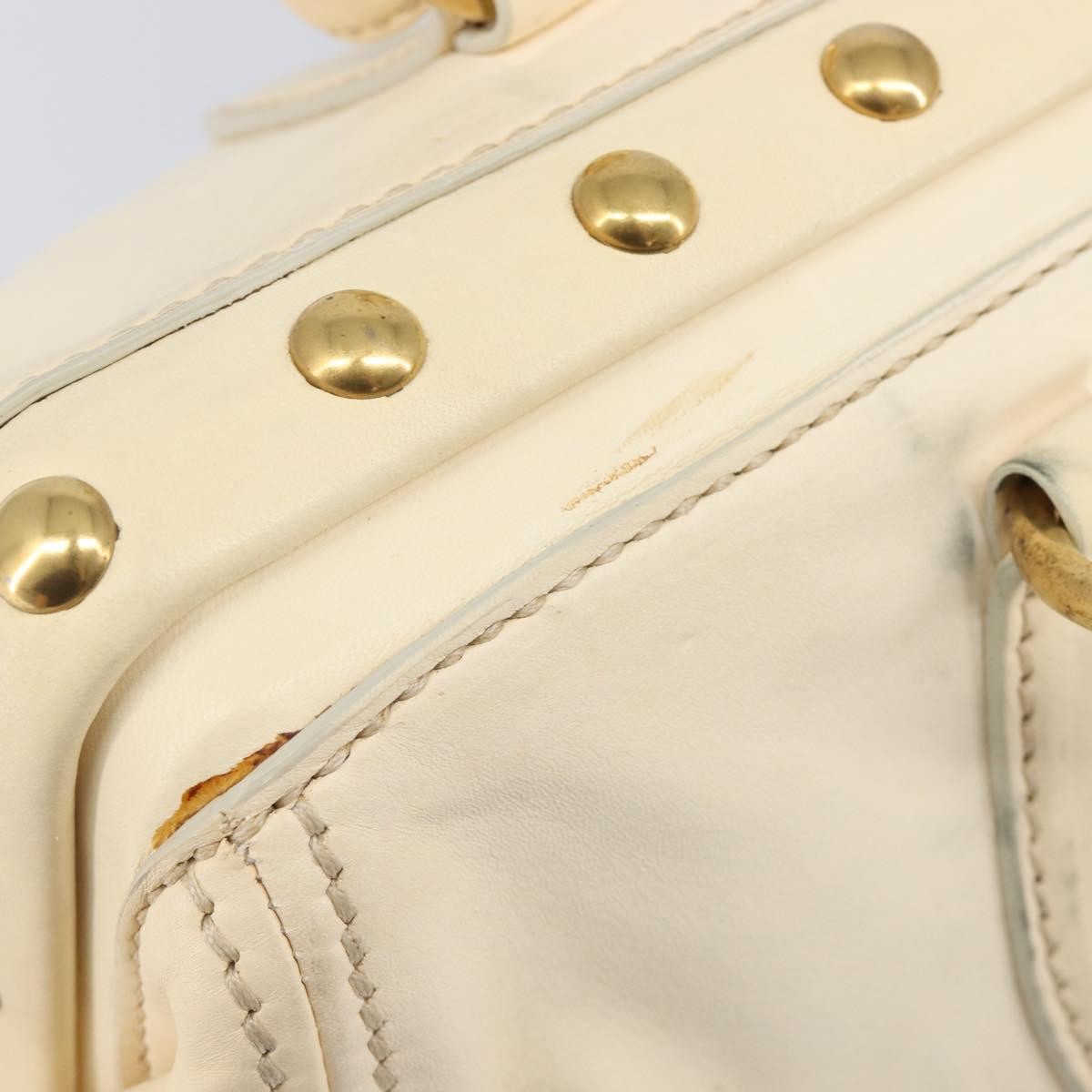 Miu Miu Beau Top Handle Leather, Beige, Leather, Handbag