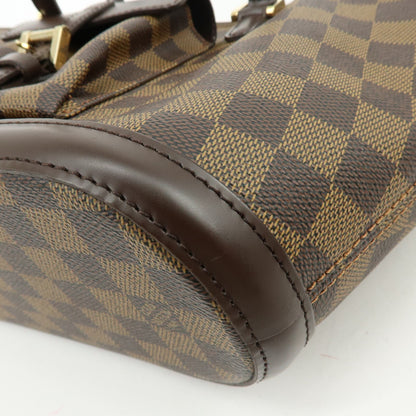 Louis Vuitton Manosque Damier, Brown, Canvas, Handbag