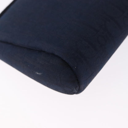 Christian Dior Trotter Clutch Trotter Canvas, Navy, Canvas, Clutch