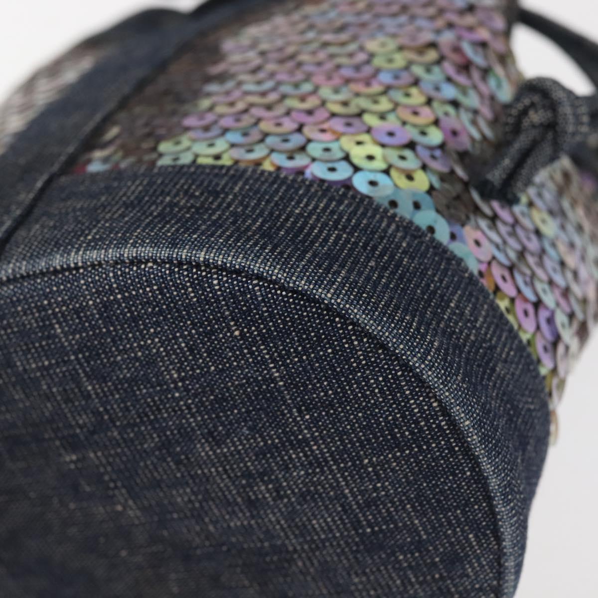 Chanel Hidden Sequins Shoulder Bag Sequins, BLUE, CANVAS, Handbag