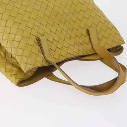 Bottega Veneta Belted Intrecciato Nappa, Yellow, Leather, Tote Bag